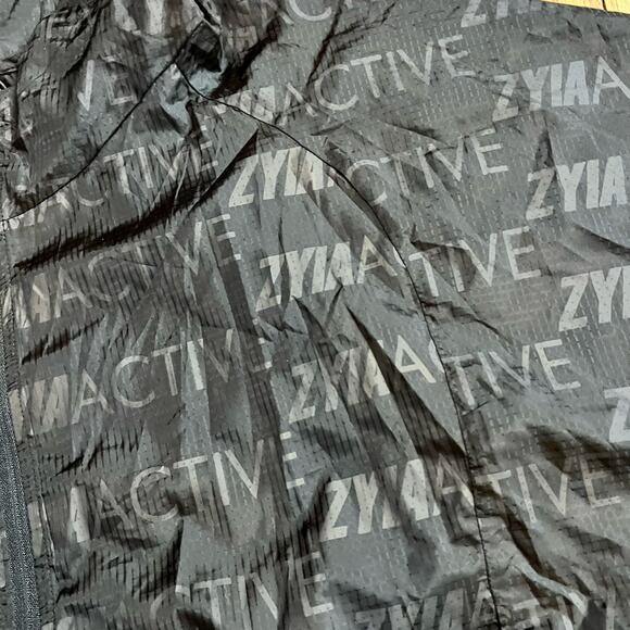 Zyia Hoodie Womens XL All Over Print Performance Lightweight Black - Picture 2 of 7